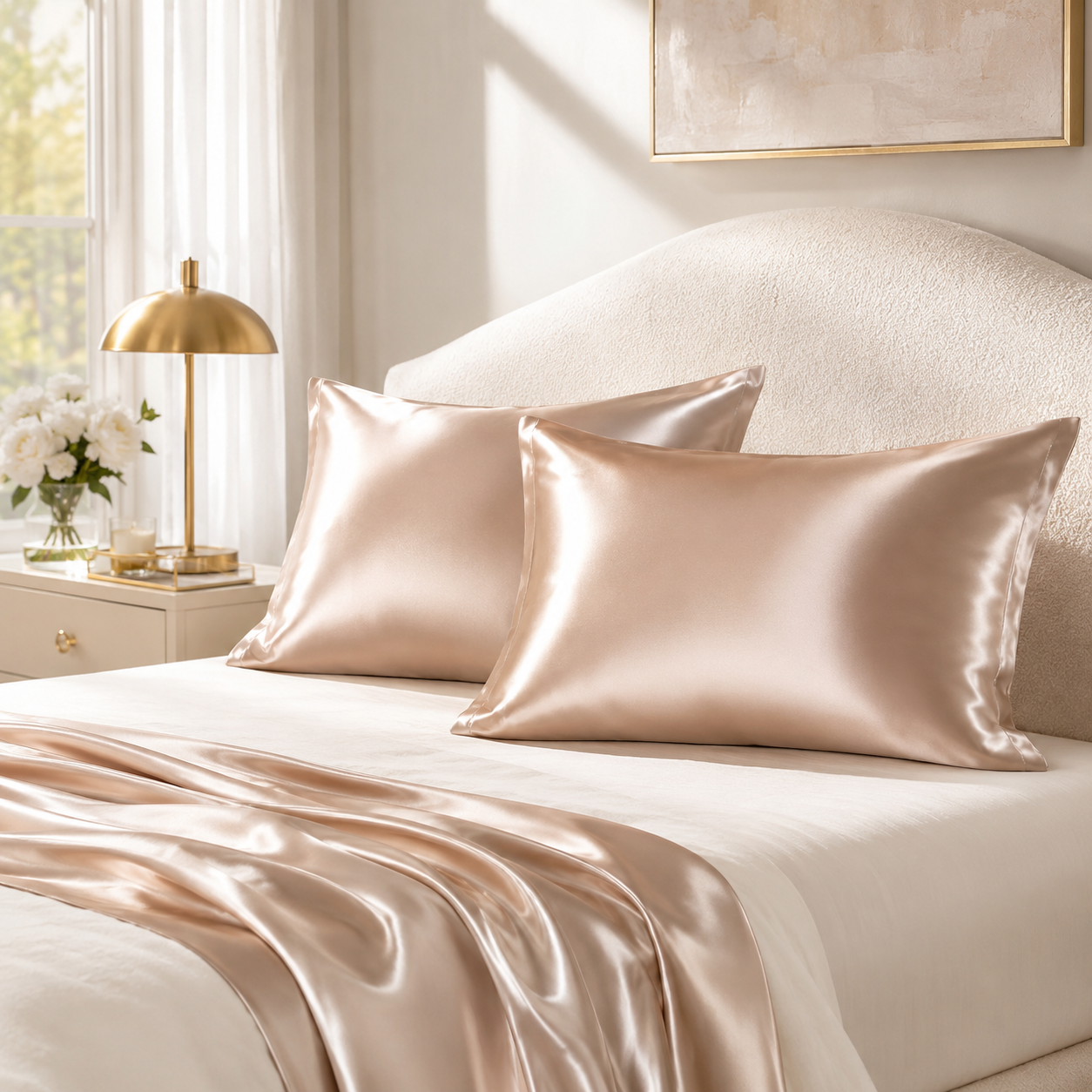 Luxury Satin Body Pillowcase with Envelope Closure Large